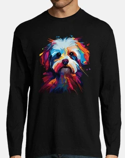 Watercolor Colorful Maltese