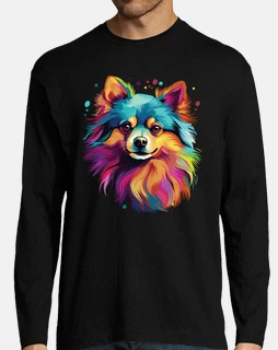 Watercolor Colorful Pomeranian