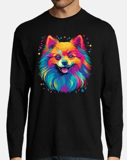 Watercolor Colorful Pomeranian