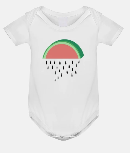 Kids watermelon rain seeds pips bodysuit baby onesie
