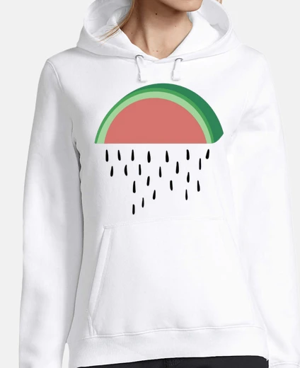 Hoodie watermelon slice raining