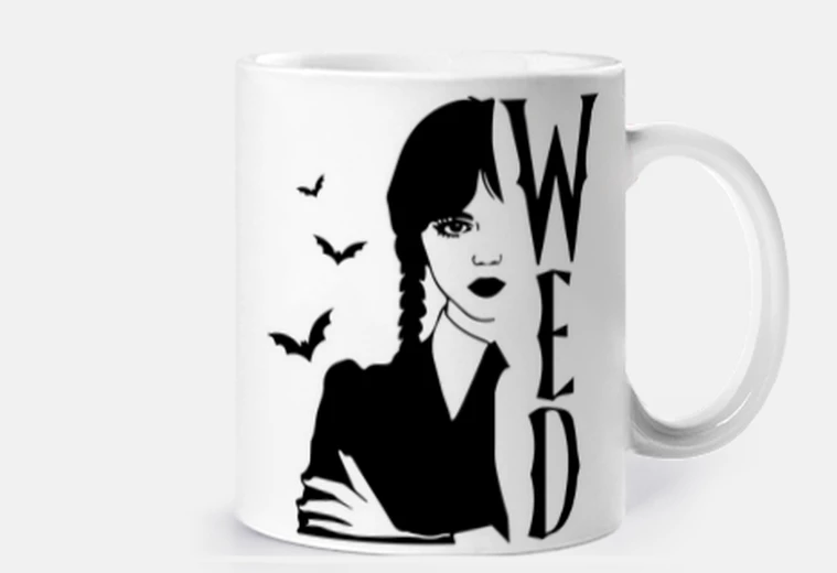 Taza WED, La mitad oscura de Wednesday Addam