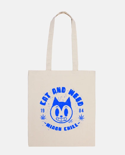 Bag weed smoking cat