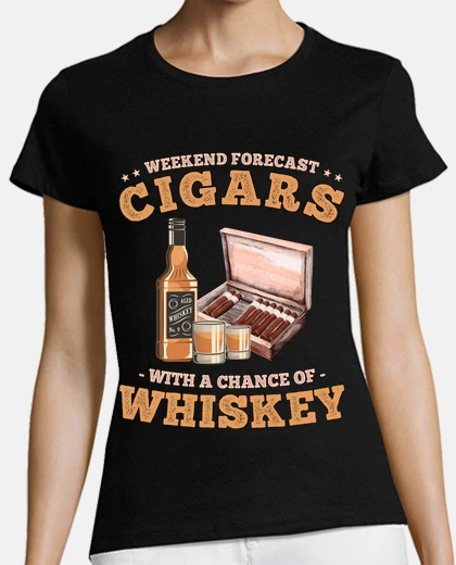 T-shirt Weekend Forecast Cigars and Whiskey