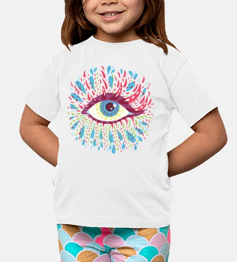 Children's weird psychedelic blue eye