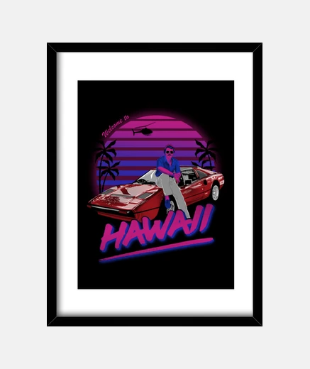 Framed welcome to hawaii