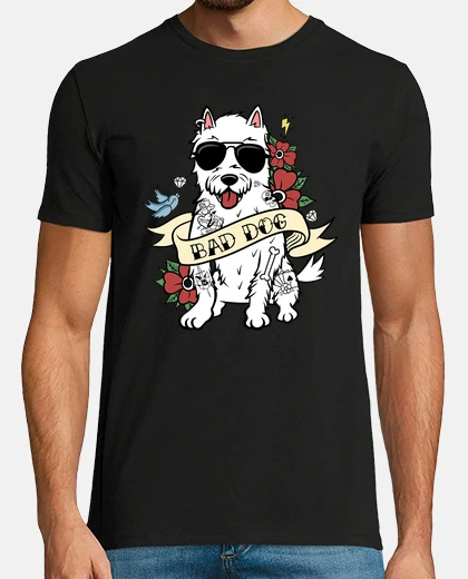 T-shirt west high white terrier cane cattivo
