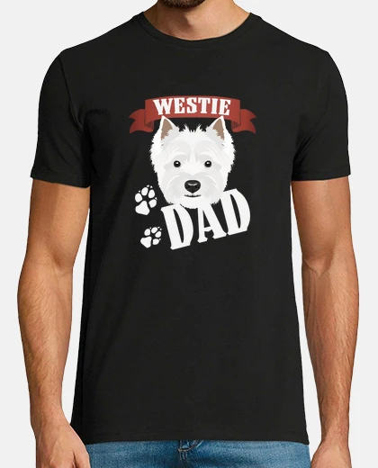 T-shirt west highland white terrier papà cane p