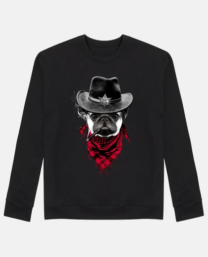 Hoodie western pug