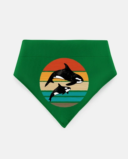 Mascotas whale family orcas orca ocean vintage retro