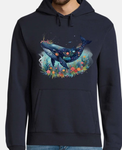 Sudadera whale flowers
