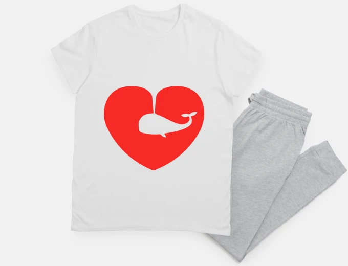 Pyjama whale heart