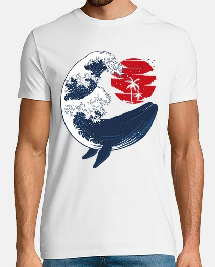 T-shirt whale tsunami