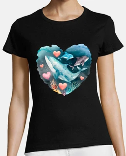 whale heart love valentine
