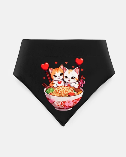 Mascotas white ginger cat ramen heart noodles