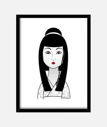 Framed white lady