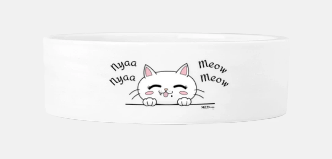 Mascotas white michi bowl