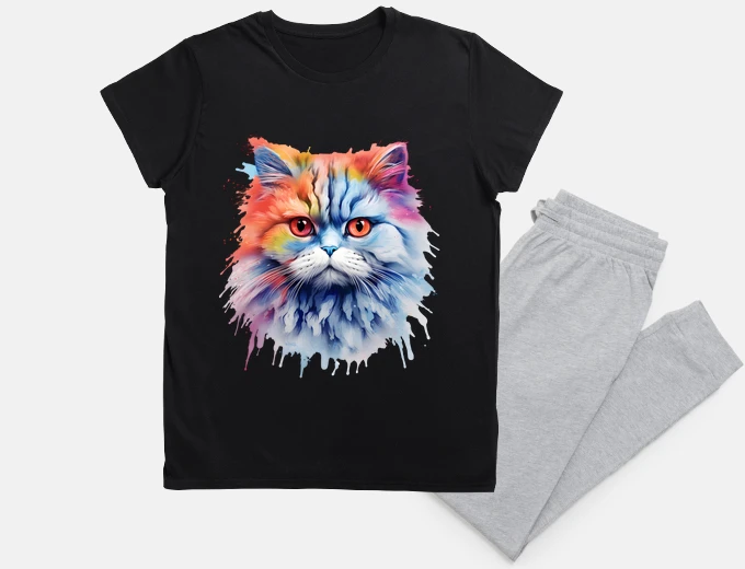Pyjama white persian cat cat mother cat night sleep