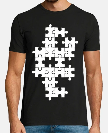 T-shirt white puzzle