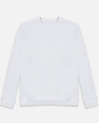 White sweatshirt without hood sales