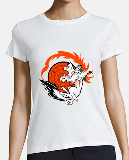 T-shirt white wolf goddess womans shirt