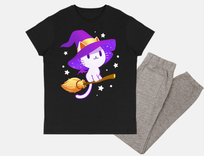 white cat witch - pastel kitty - magica
