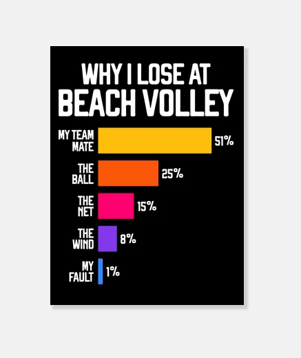 Stampa Why I Lose at Beach Volley Pallavolo