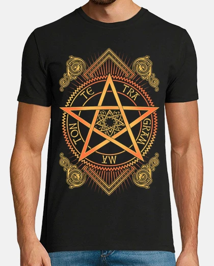 T-shirt wicca baphomet venere tarocchi pentacolo halloween
