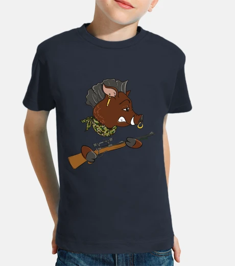 Kids wild boar on the hunt