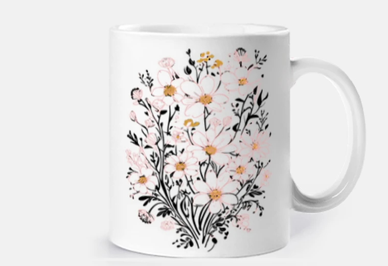 Cup wild flowers cup tea infusion herbal tea