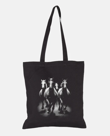 Bag wild horses galloping camargue pool bag vacation beach tote