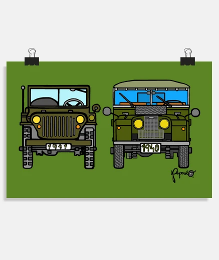 Poster willys amp l and rover