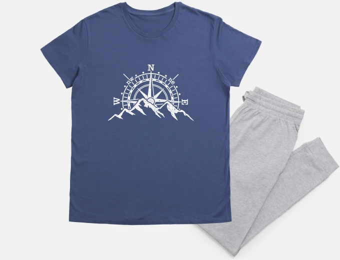 Pyjama wind rose compass compass mountain adventure nature