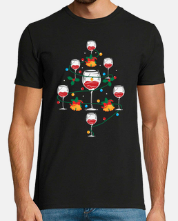 Wine Glass Christmas Tree Funny Xmas