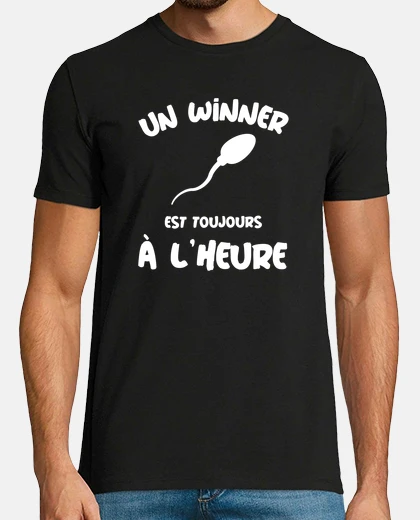 Tee-shirt Winner toujours à l heure spermatozoide