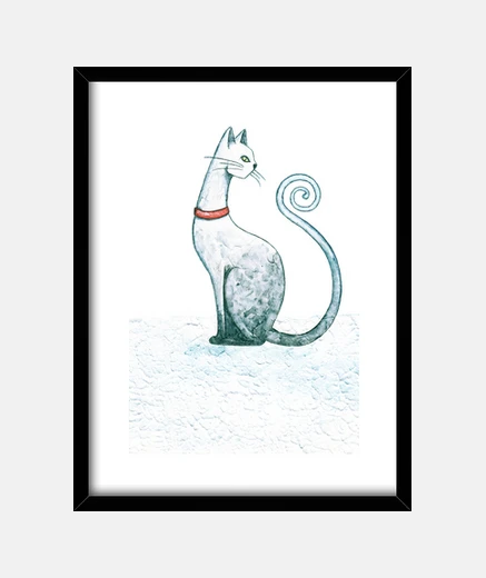 Framed winter cat