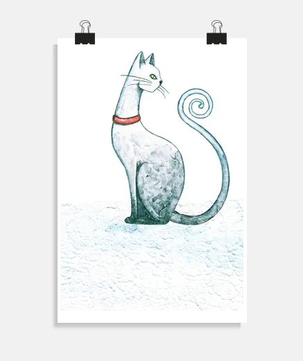Poster winter cat