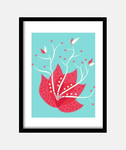 Framed winter exotic flower