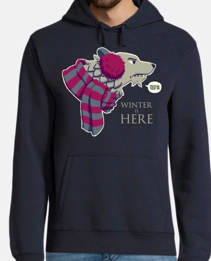 Hoodie winter is here wolf stark sweatshirt