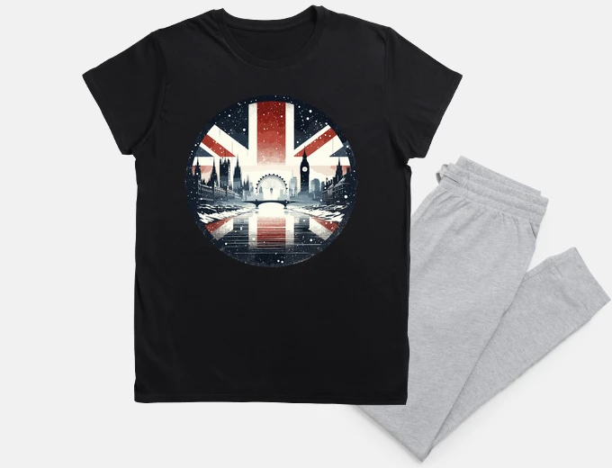 Pyjama Winter London Travel Vintage Logo