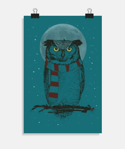Poster winter owl