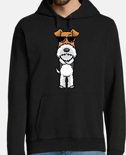 Sudadera wire fox terrier dog with sunglasses