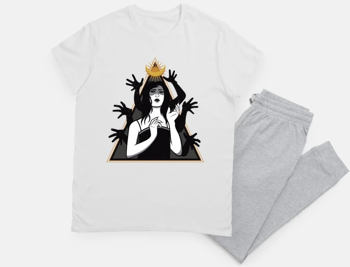 Pajama witch, black, gothic, esoteric, rare,