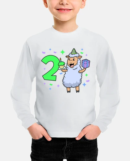 Kids With a sheep   girl birthday 2 years ol