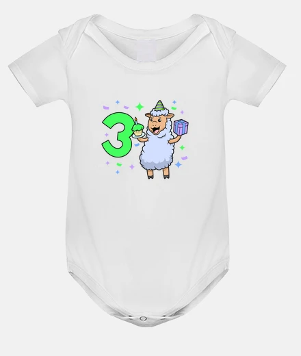 Kids With a sheep   girl birthday 3 years ol