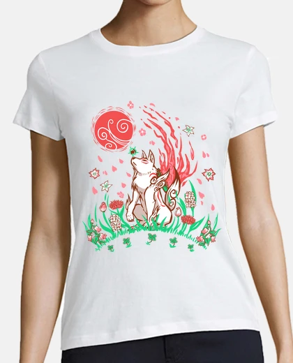 T-shirt wolf blossom breeze - womans shirt