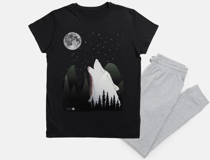 Pyjama wolf friend