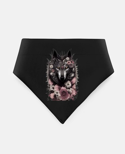 Mascotas wolf gray baroque fashion gothic white roses