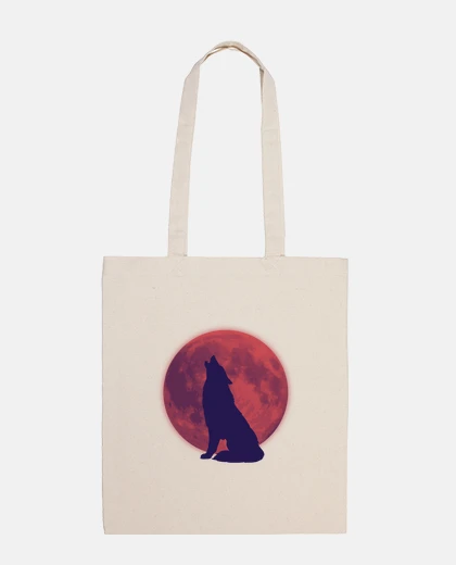 Bag wolf howling at the moon