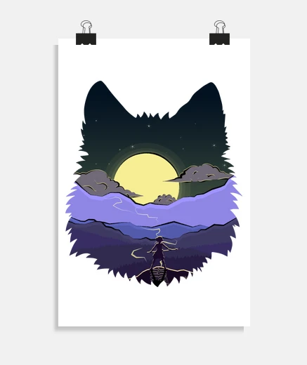 Poster wolf spirit princess mononoke